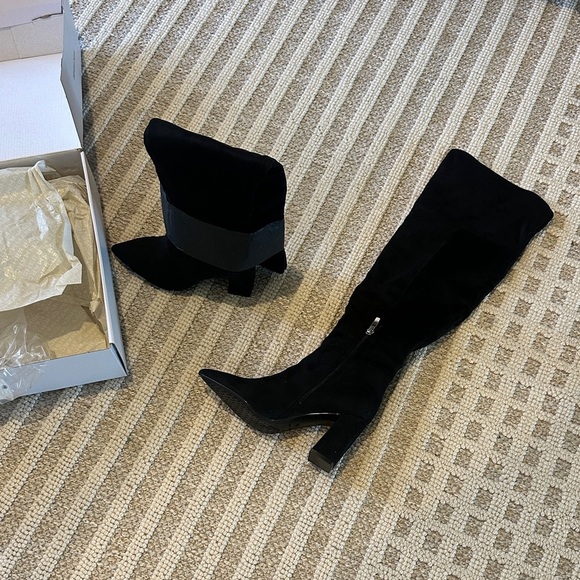 Marc Fisher High Rise Boots Black - Picture 2 of 6